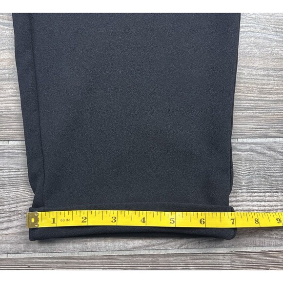 Maurices Black Paperbag High Rise Tie Waist Tapered Crepe Pants Size L - Picture 12 of 16